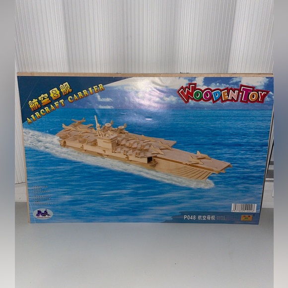 Wood Aircraft Carrier PO48 Model Construction Kit XKW-ARP New Open Box - Picture 1 of 7